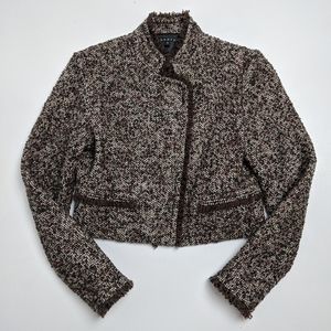 Theory Myleen Tweed Wool Cropped Blazer